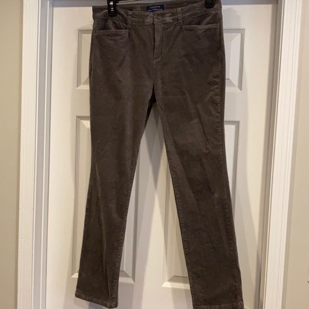 Ladies Talbots Grey Corduroy Pants